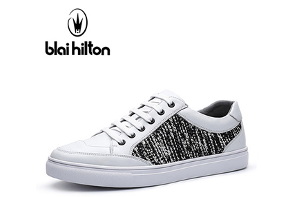 韩版真皮鞋子男滑板鞋