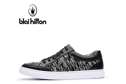 韩版真皮鞋子男滑板鞋