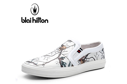 时尚乐福鞋男小白鞋