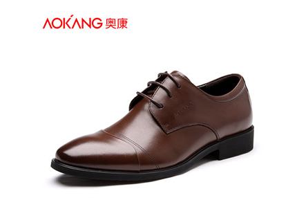 男青年真皮英伦尖头鞋