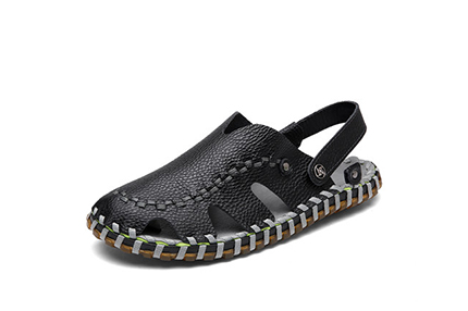 夏季英伦黑色凉鞋